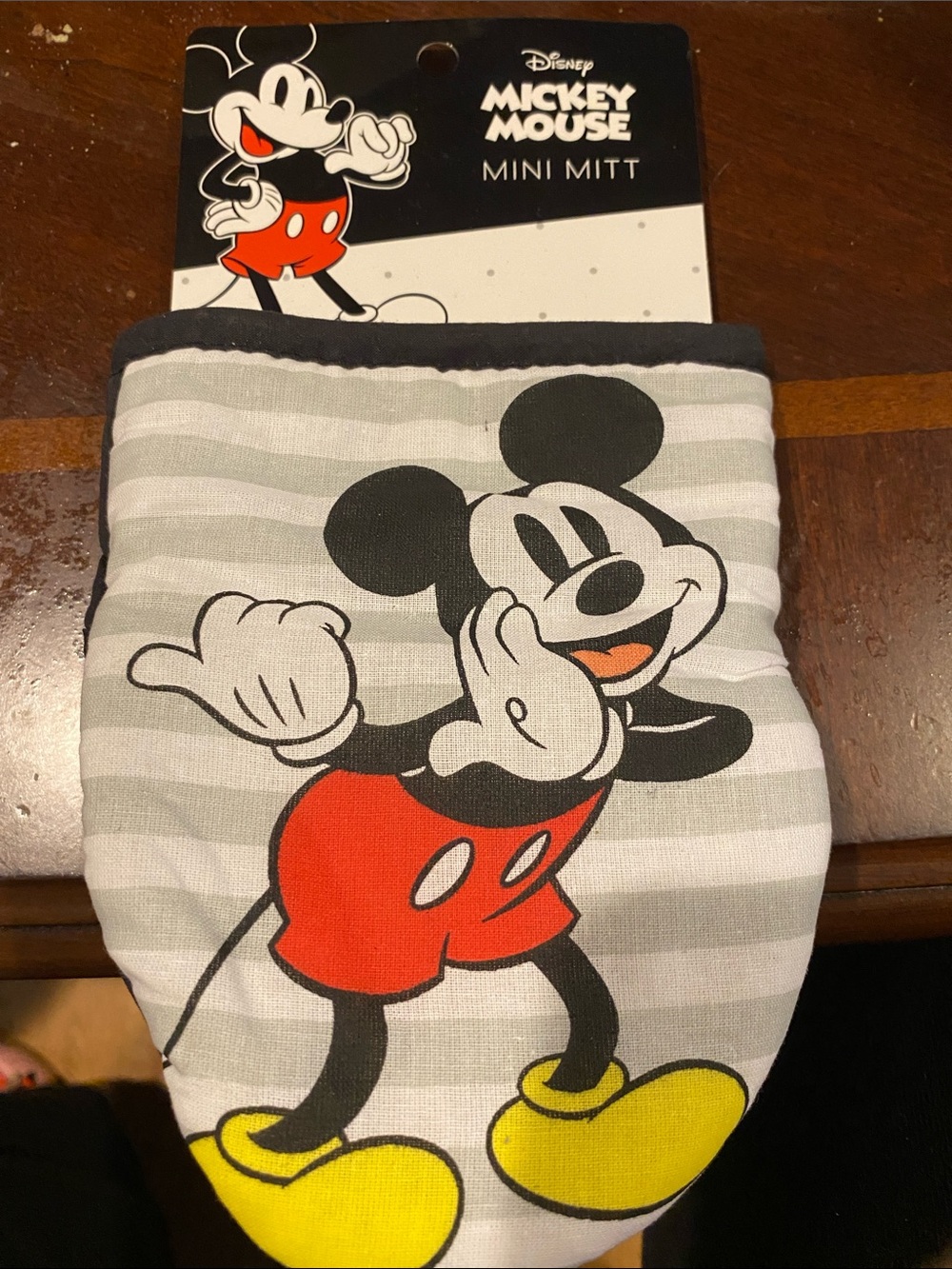 Disney Mickey Mouse Kids Mini Mitt in Gray, Red & Yellow